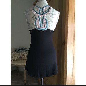 Black tank top with back detail